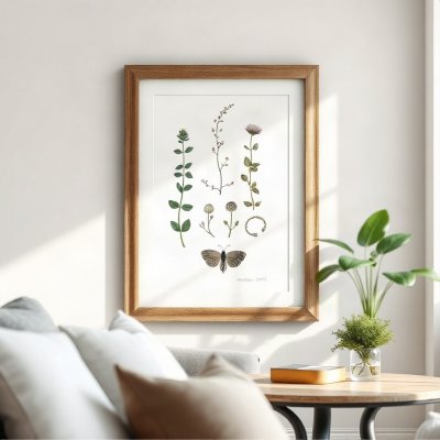 Quadro Decorativo Botânico 40×60 com Moldura