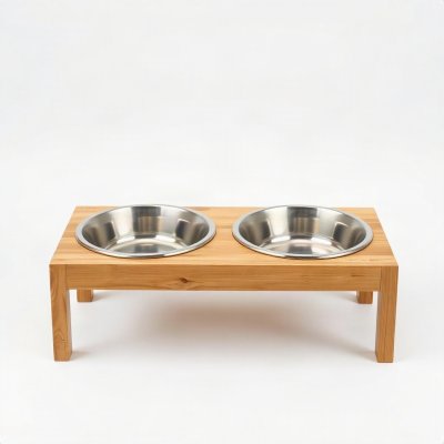 Comedouro e Bebedouro Inox Duplo com Base Antiderrapante
