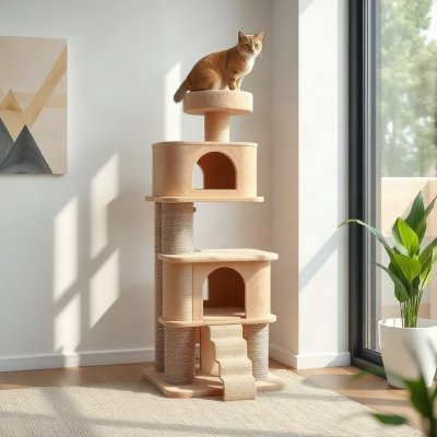 Arranhador Torre pra Gatos 90 cm com Toca
