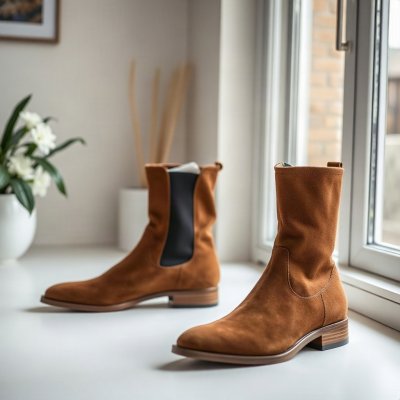 Bota Chelsea Couro — Marrom