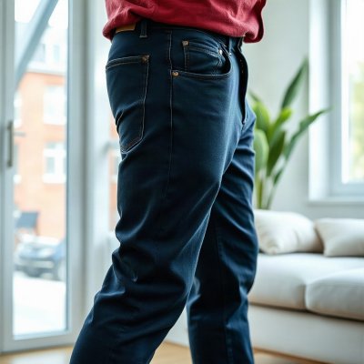 Calça Jeans Slim Stretch — Azul Escuro